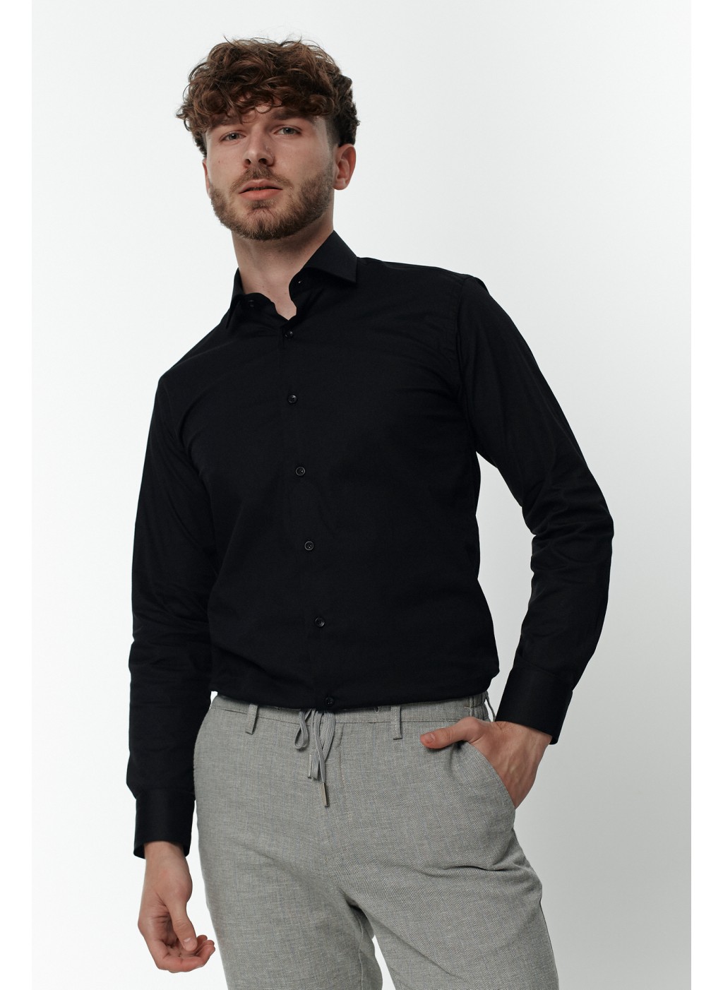 Сорочка чоловіча чорна