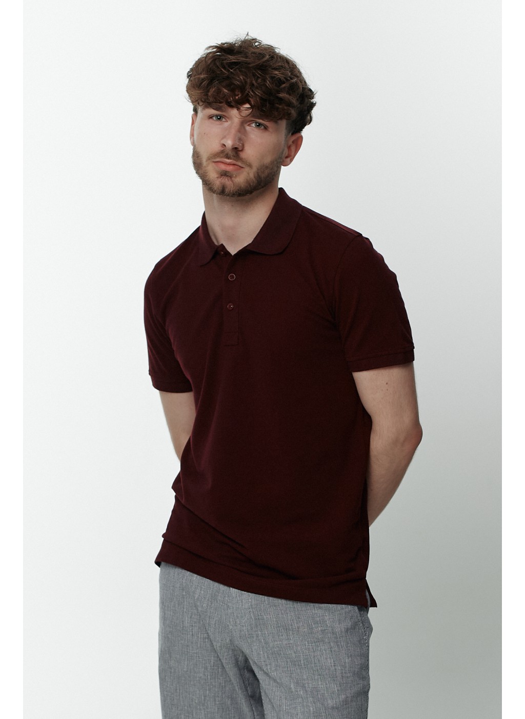 Футболка поло чоловіча бордова