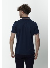 Футболка поло чоловіча синя