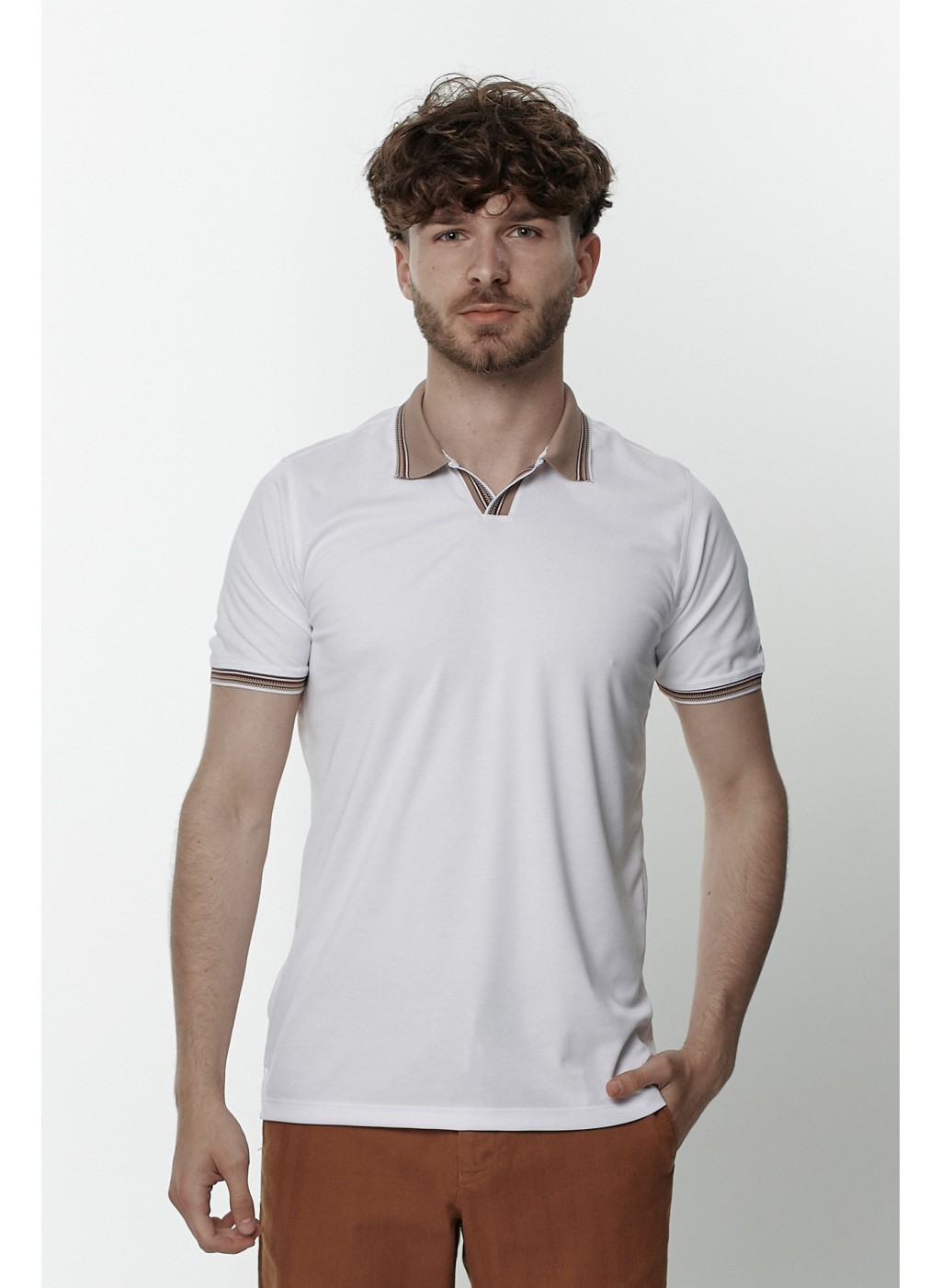 Футболка поло чоловіча біла