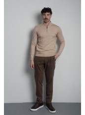 Кофта чоловіча бежева на блискавці